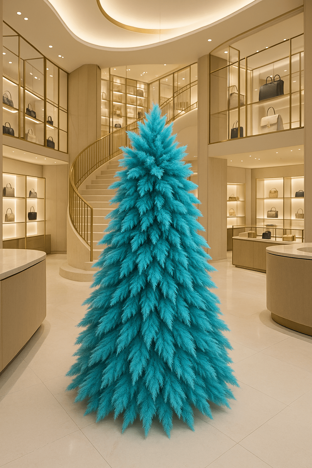 BLUE XTREE - PAMPAS GRASS CHRISTMAS TREE - HOME DECOR - PAMPASKONING