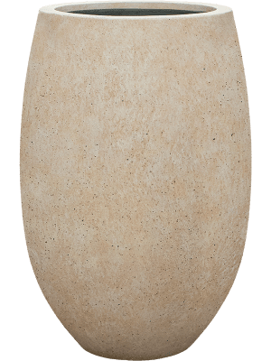 LORA L - NATURAL VASE - BEIGE INTERIOR - PAMPASKONING