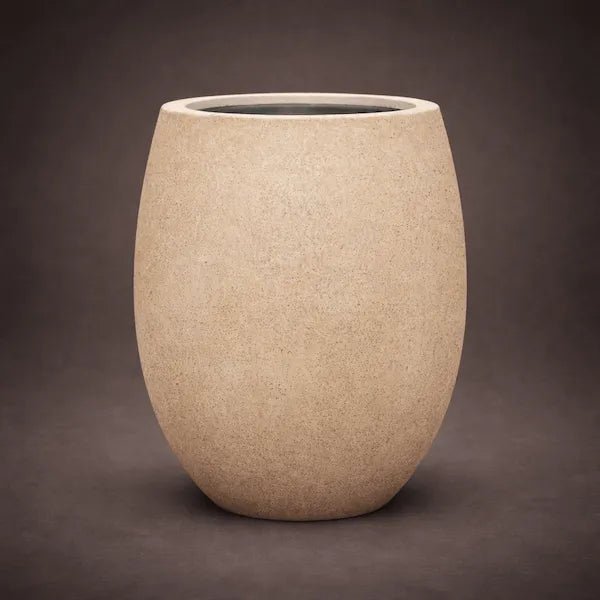 LORA L - NATURAL VASE - BEIGE INTERIOR - PAMPASKONING