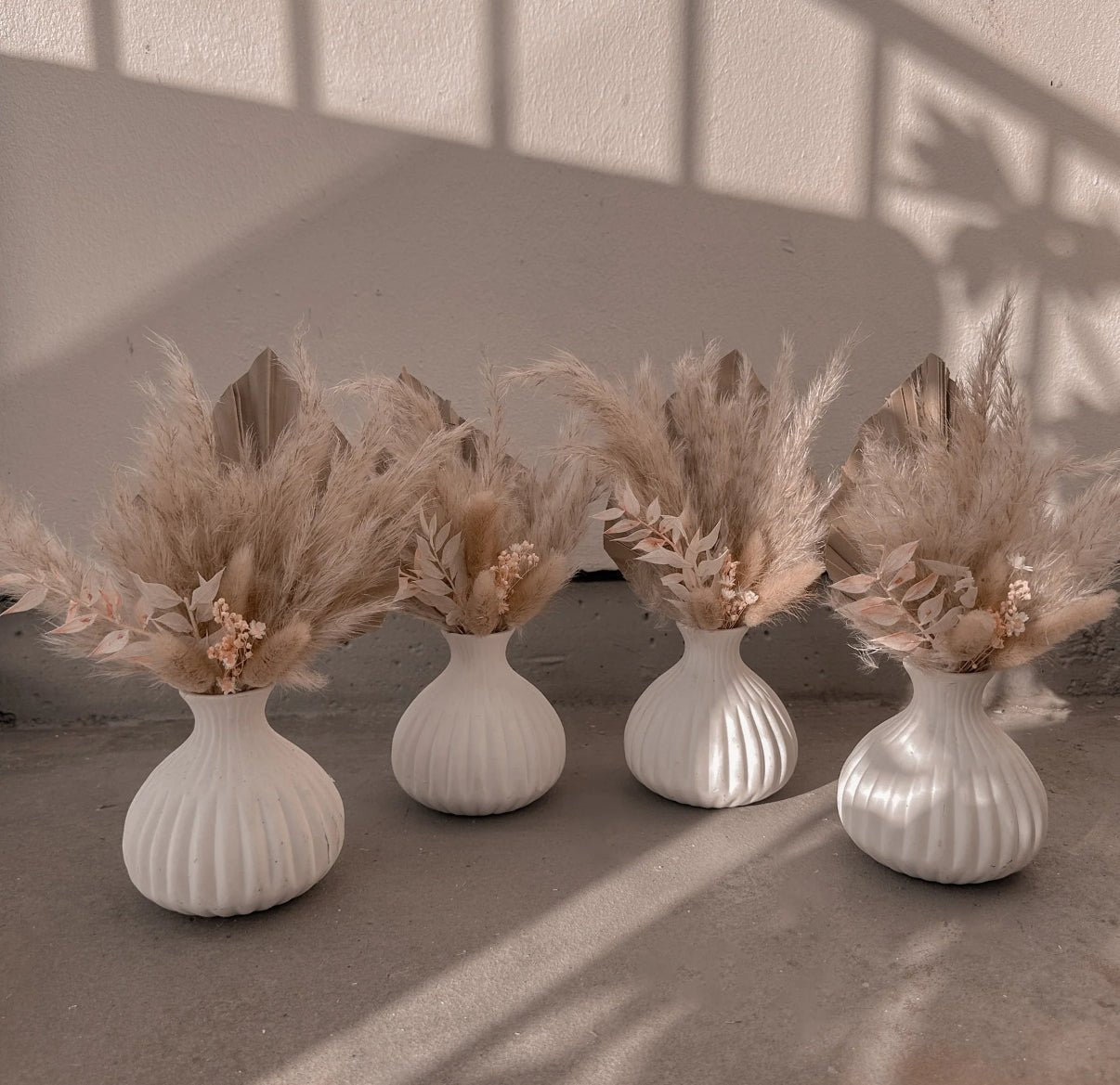 MINI VASE BEIGE - BEIGE INTERIOR - PAMPAS GRASS VASE - PAMPASKONING
