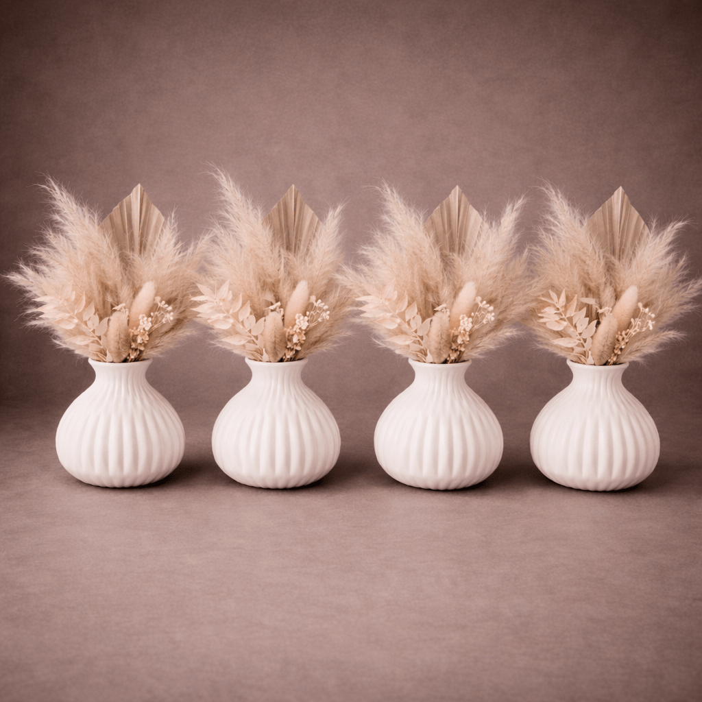 MINI VASE BEIGE - BEIGE INTERIOR - PAMPAS GRASS VASE - PAMPASKONING
