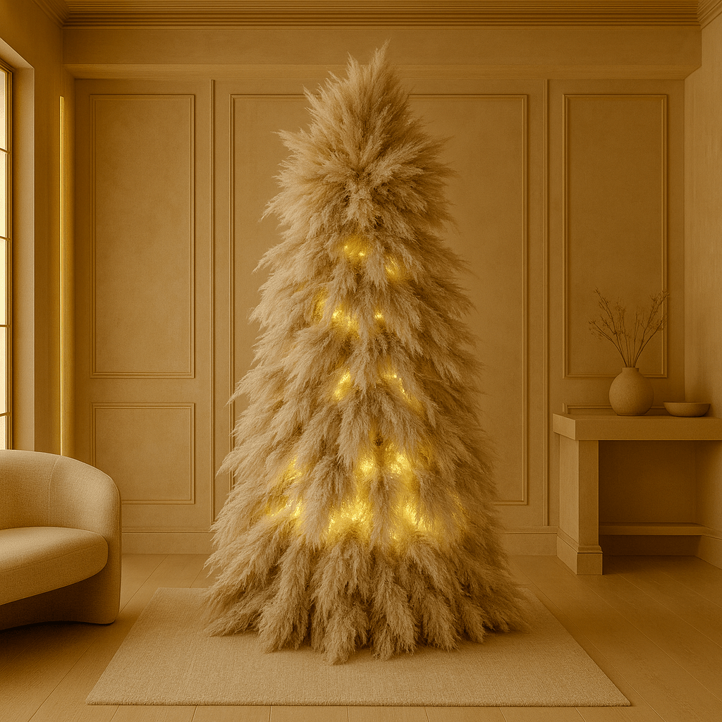 PAMPAS GRASS CHRISTMAS TREE - BEIGE INTERIOR - PAMPASKONING