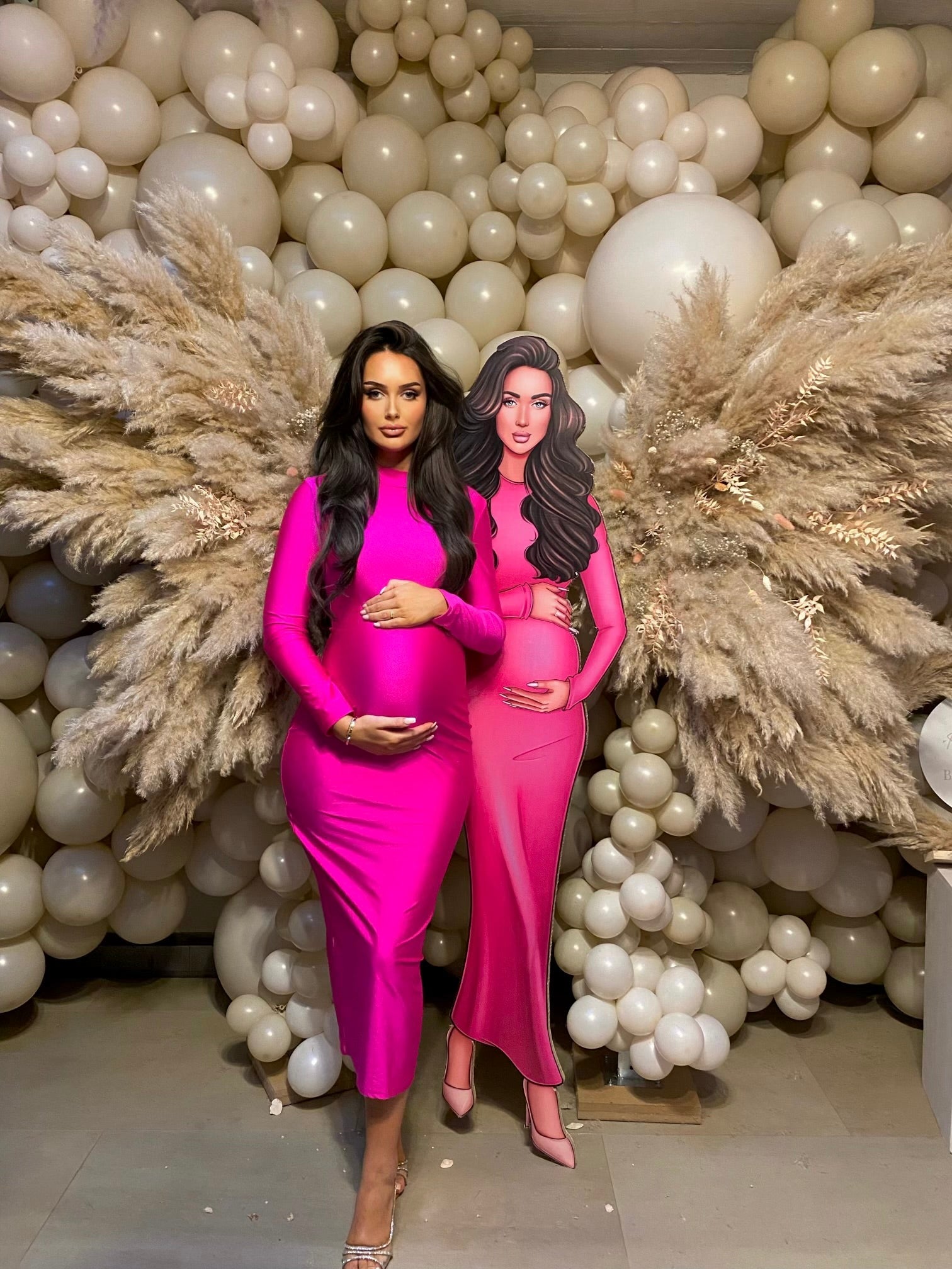 pampas grass wings backdrop ampas wings baby shower decoration