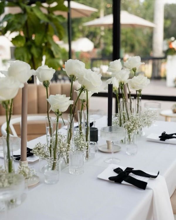 ROSE CYLINDER VASE - CRYSTAL VASE - BUD VASE - PAMPASKONING