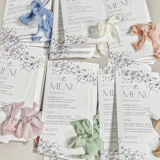 PERSONALIZED MENU CARDS - PAMPASKONING