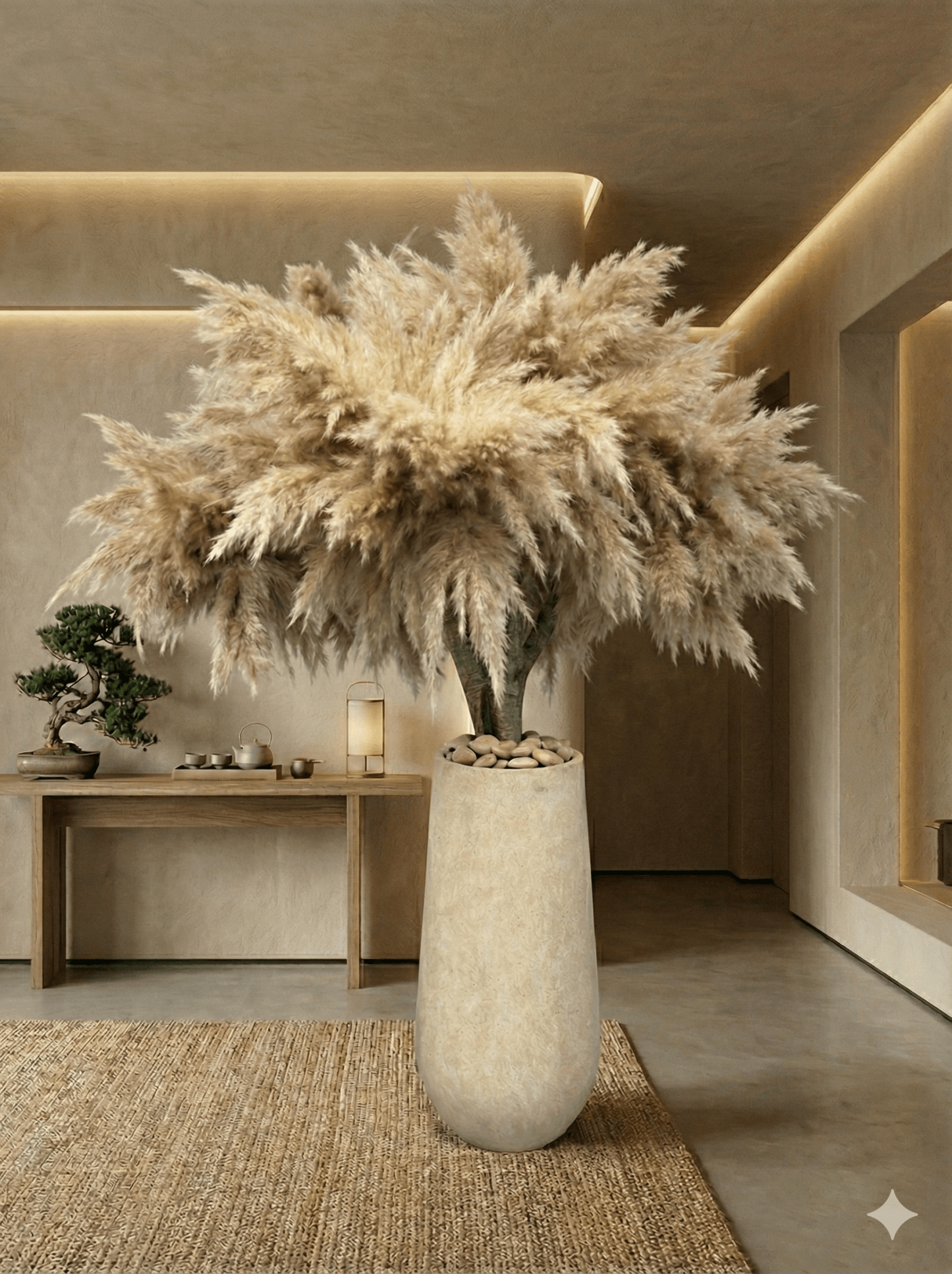 The Grand Royal Oak Pampas Tree - Natural Statement Piece - Home decor - PAMPASKONING