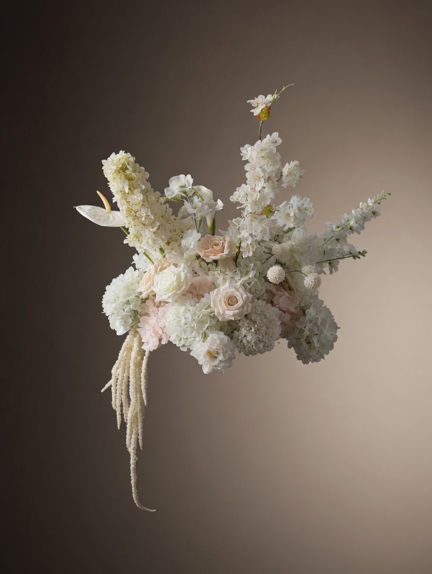 WHITE - LOVE CENTERPIECE - PAMPASKONING